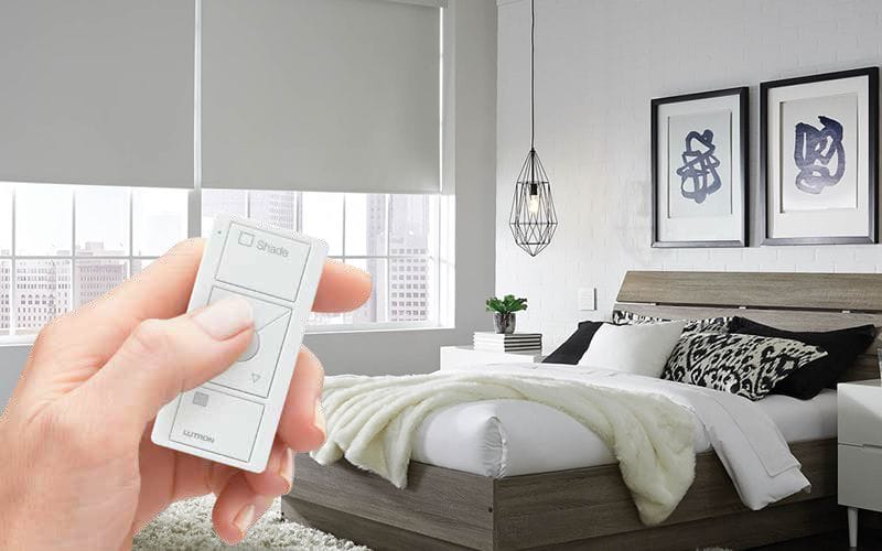 lutron automated shades seattle wa, home automation, smart home, lutron installer, integrators, bedroom, country